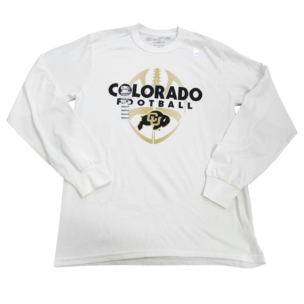 The Victory Colorado Football Buffaloes Long Sleeve T-Shirt White Mens Medium